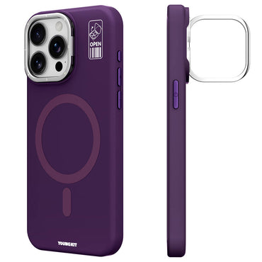 Apple iPhone 14 Pro Case M-safe Charging Feature Camera Stand Youngkit Bitty Cream Cover Purple 