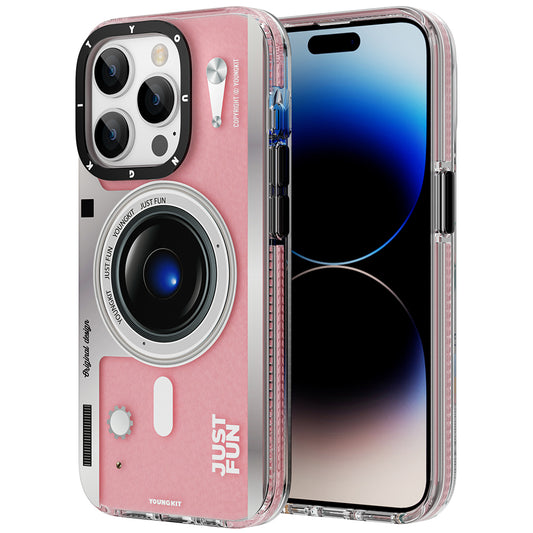 Apple iPhone 14 Pro Case M-safe Charging Feature Lens Figure YoungKit Art Film Series Cover Pink 