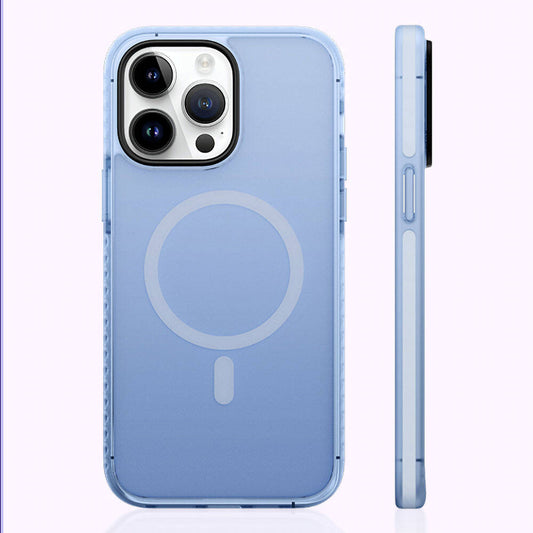 Apple iPhone 14 Pro Case M-safe Charging Feature Matte Back Surface Benks Drop Resistance Cover Blue