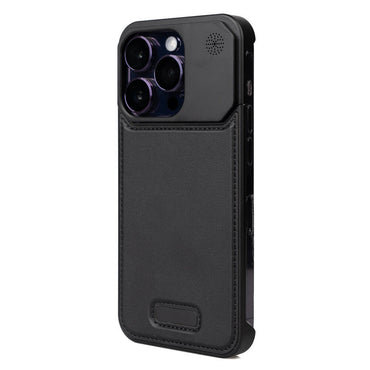 Apple iPhone 14 Pro Kılıf M-safe Şarj Özellikli Mekanizmalı Koku Hazneli Zore Mostar Kapak
