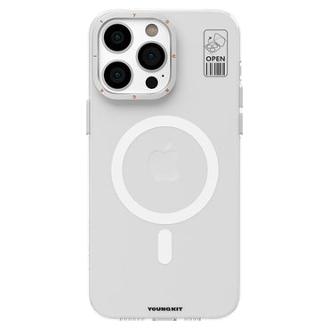 Apple iPhone 14 Pro Case M-safe Charging Stand YoungKit Hermit Bracket Series Cover White 