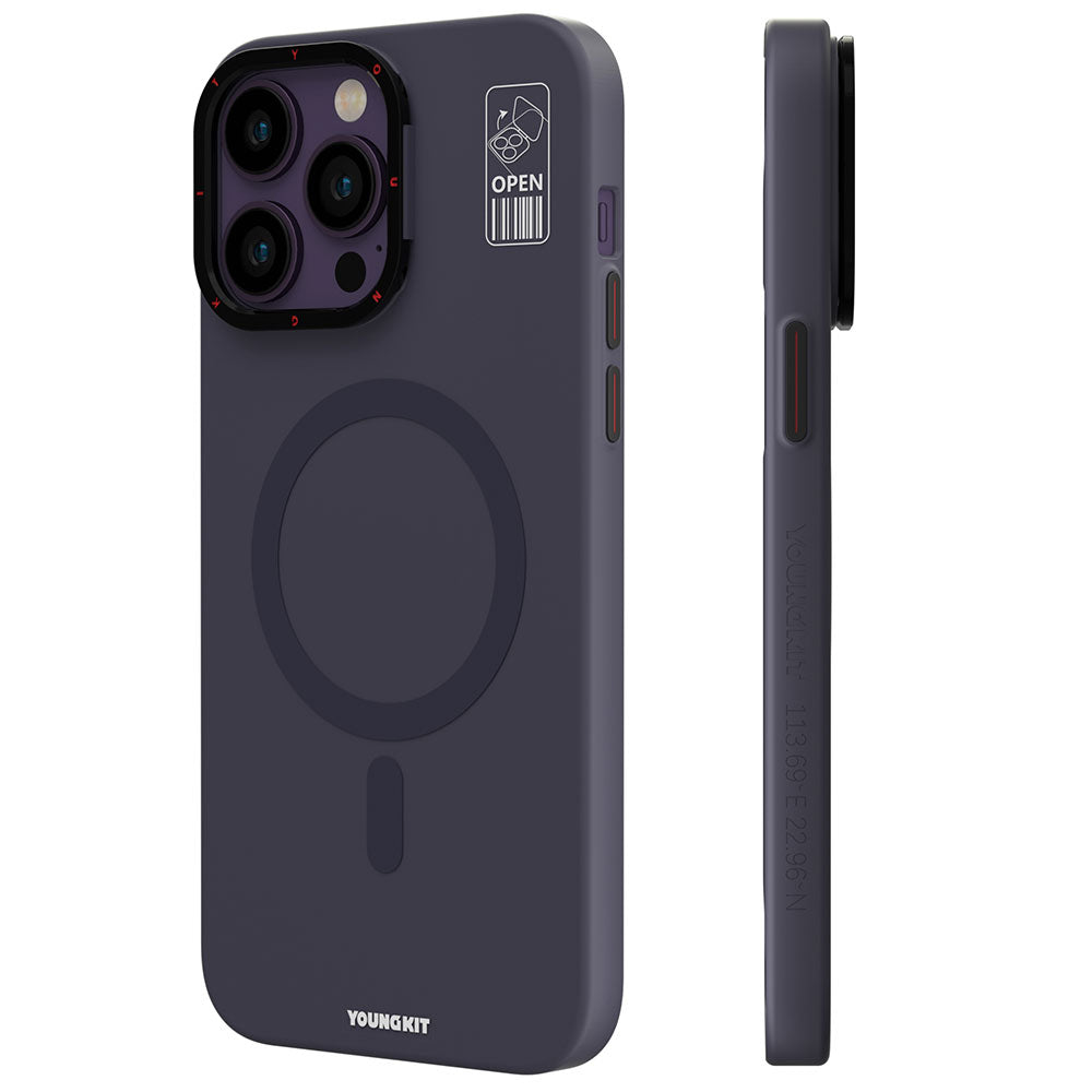 Apple iPhone 14 Pro Case M-safe Charging Stand YoungKit Hermit Bracket Series Cover Black 