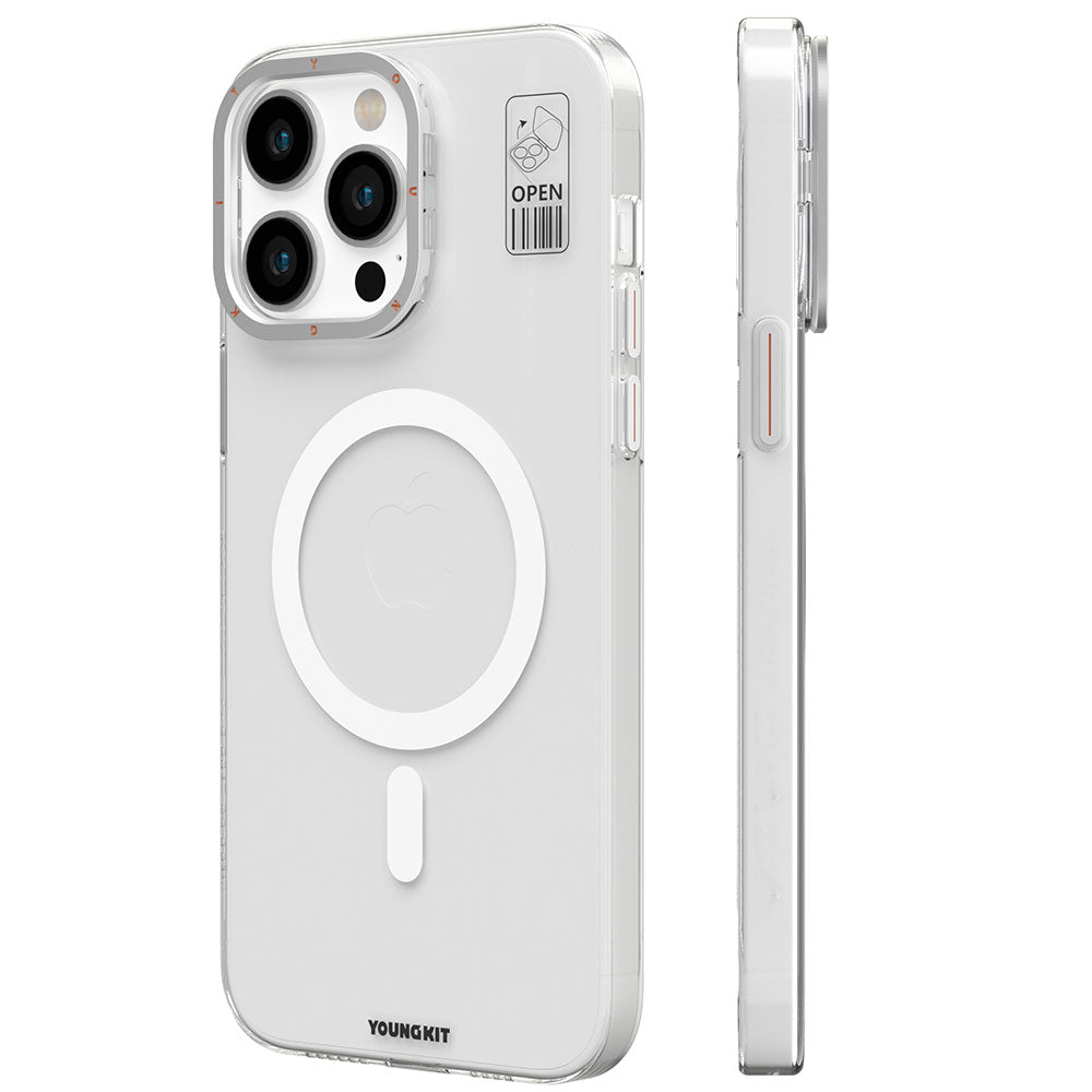 Apple iPhone 14 Pro Case M-safe Charging Stand YoungKit Hermit Bracket Series Cover White 