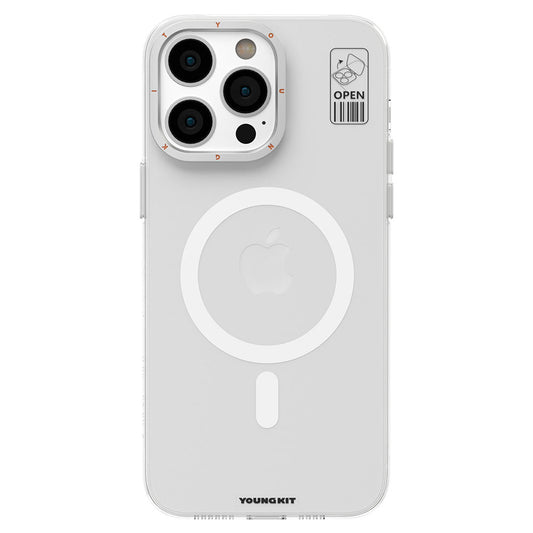 Apple iPhone 14 Pro Case M-safe Charging Stand YoungKit Hermit Bracket Series Cover White 