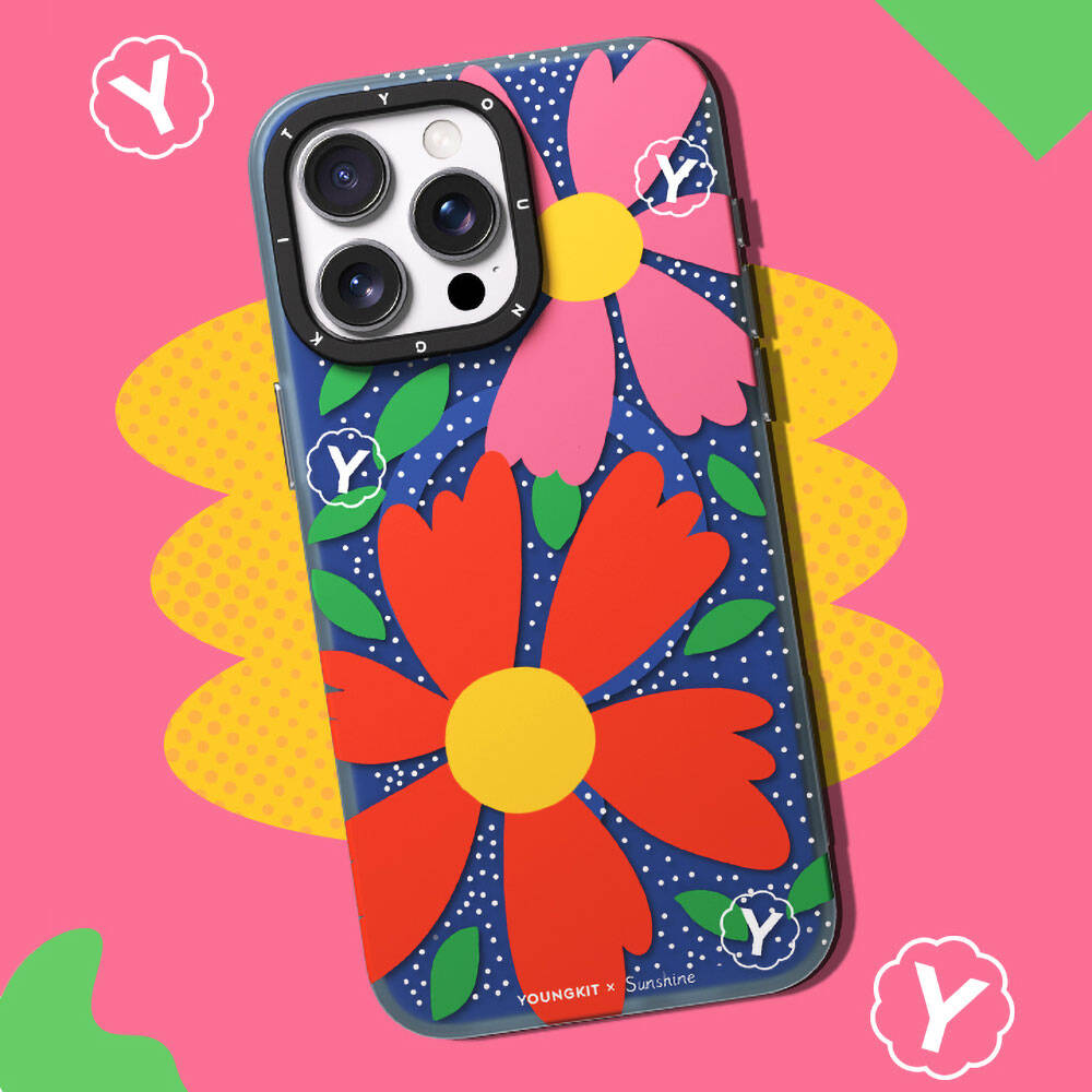 Apple iPhone 14 Pro Case M-safe Charging Feature Sunshine Design Youngkit Colorful Series Cover Red 