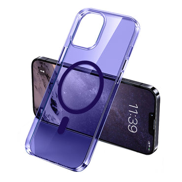 Apple iPhone 14 Pro Kılıf M-safe Şarj Özellikli Transparan Sert PC Wlons Pita Kapak Renksiz