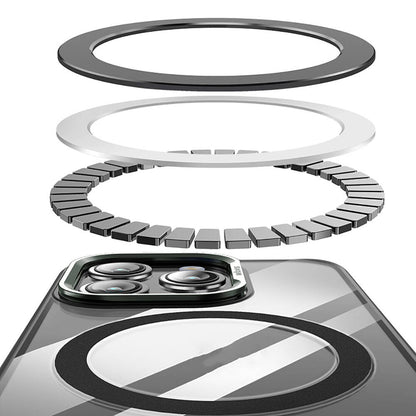 Apple iPhone 14 Pro Kılıf M-safe Şarj Özellikli Wlons Standlı Efsane Kapak Siyah