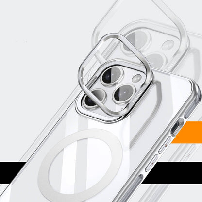 Apple iPhone 14 Pro Kılıf M-safe Şarj Özellikli Wlons Standlı Efsane Kapak Mor