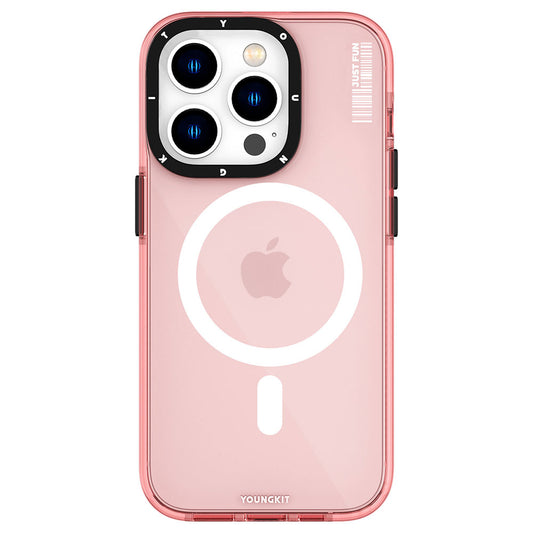 Apple iPhone 14 Pro Case M-safe Charging Feature YoungKit Crystal Color Series Cover Rose Gold 