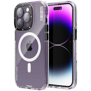 Apple iPhone 14 Pro Case M-safe Charging Feature YoungKit Exquisite Series Cover Black 