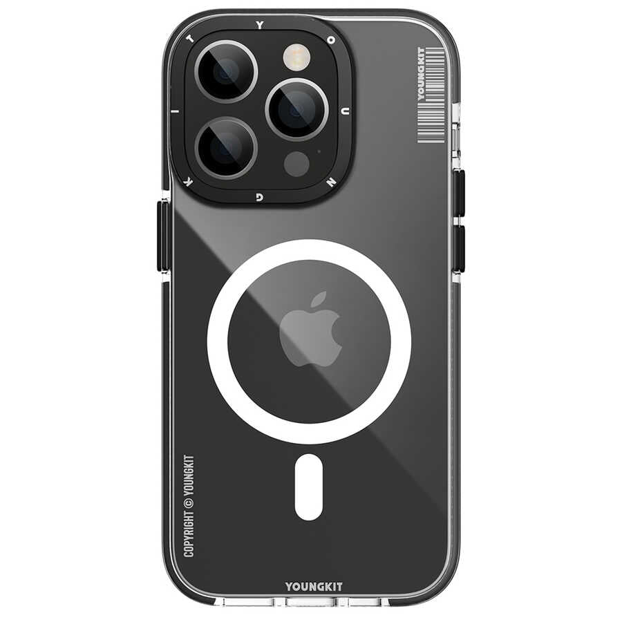 Apple iPhone 14 Pro Case M-safe Charging Feature YoungKit Exquisite Series Cover Black 