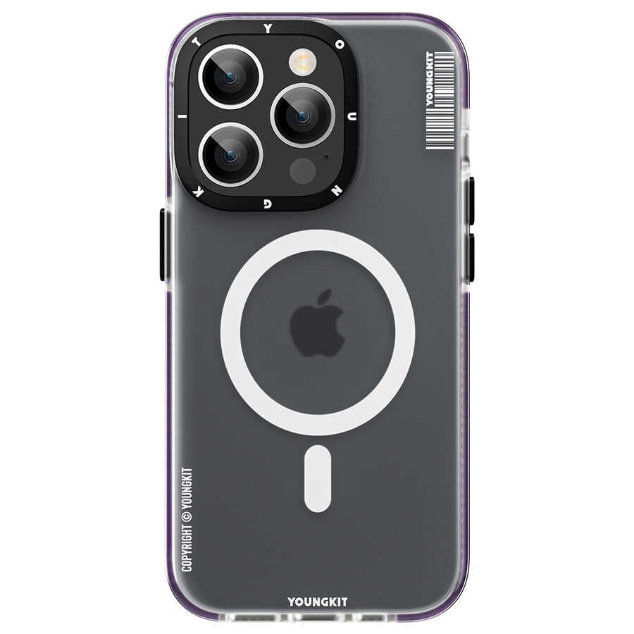 Apple iPhone 14 Pro Case M-safe Charging Feature Youngkit Jane Sand Series Cover Deep Purple 