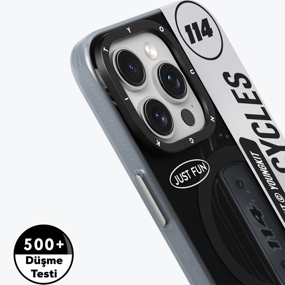Apple iPhone 14 Pro Case M-safe Charging Feature Youngkit Motorcycle Legend Series Cover Black 