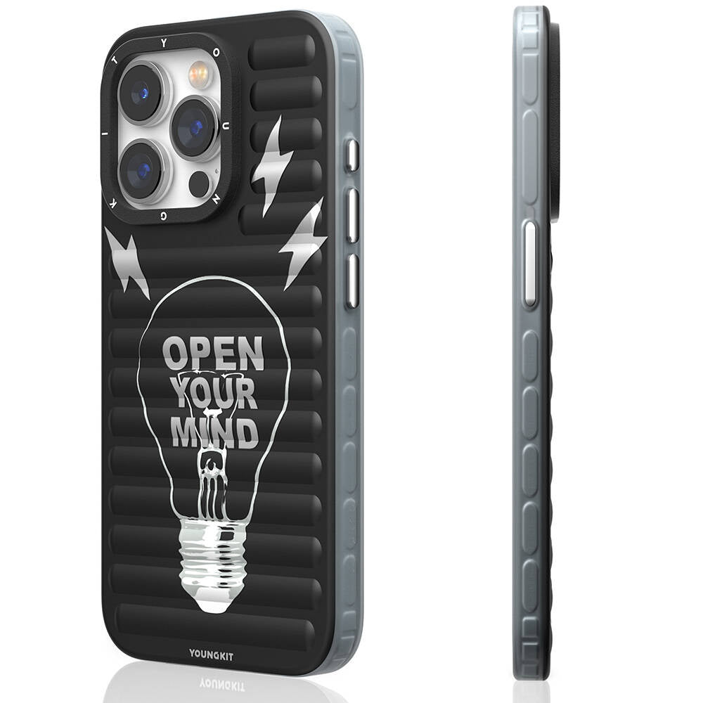 Apple iPhone 14 Pro Case M-safe Charging Feature Youngkit Open Mind Series Cover Black 