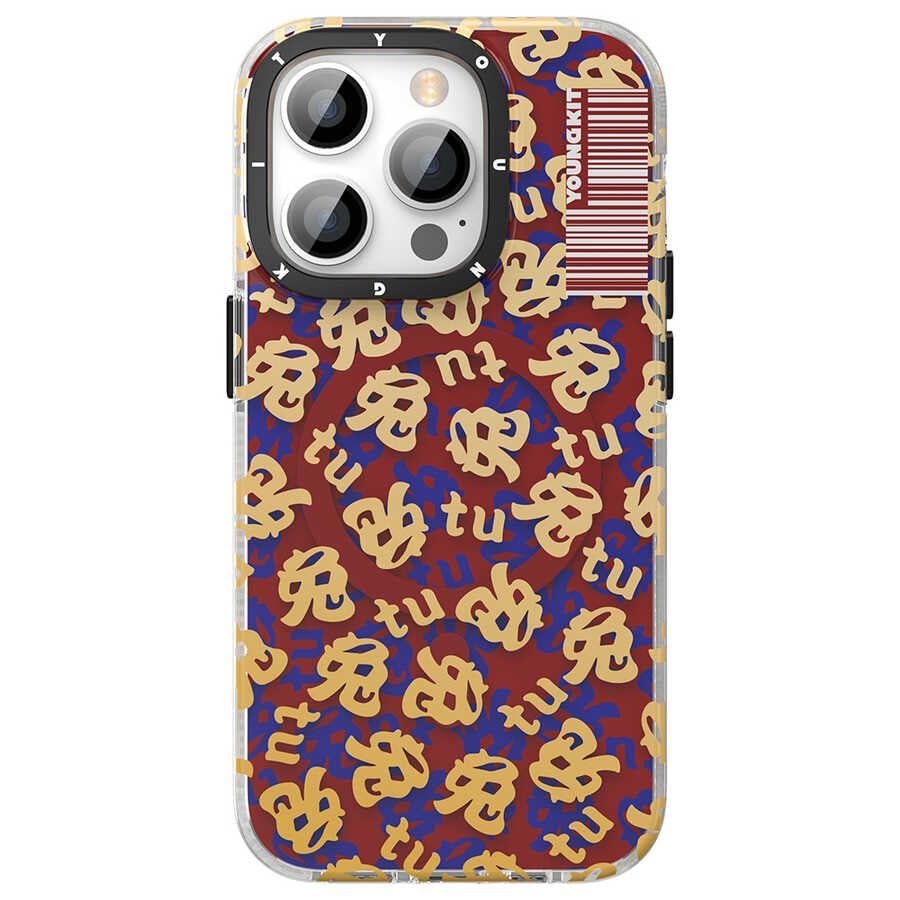 Apple iPhone 14 Pro Case M-safe Charging Feature Youngkit Play Rabbit Series Cover Red 