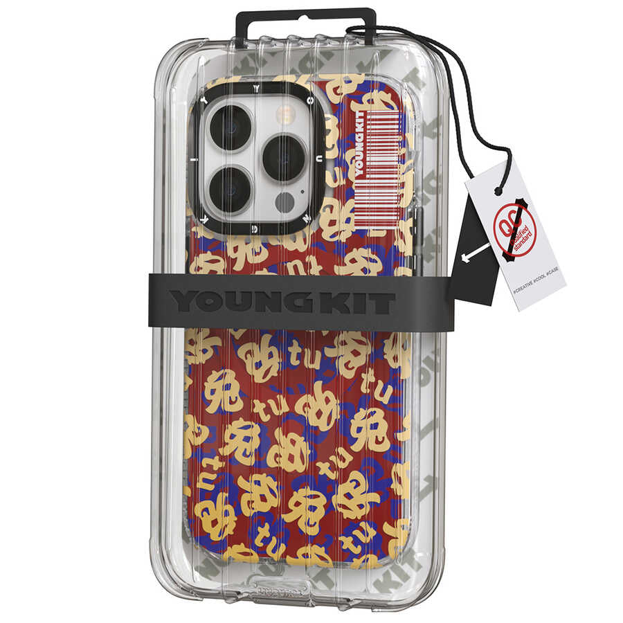 Apple iPhone 14 Pro Case M-safe Charging Feature Youngkit Play Rabbit Series Cover Orange 