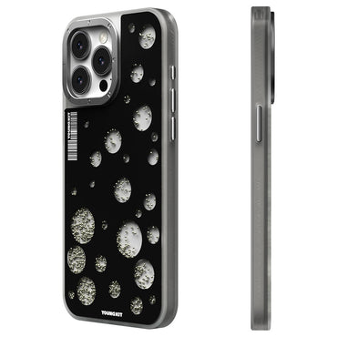 Apple iPhone 14 Pro Case M-safe Charging Feature Youngkit Quicksand Beads Series Cover White 