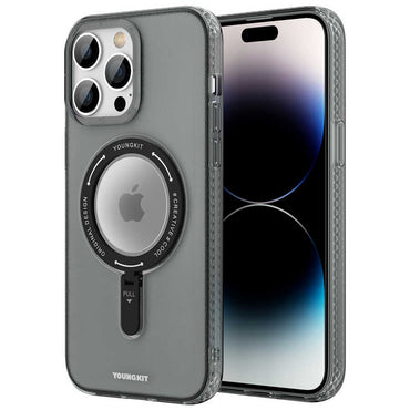 Apple iPhone 14 Pro Case M-safe Charging Feature Youngkit Rock Series Cover White 