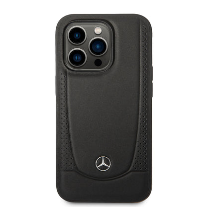 Apple iPhone 14 Pro Kılıf Mercedes Benz M-safe Şarj Özellikli Urban Deri Kapak Kırmızı
