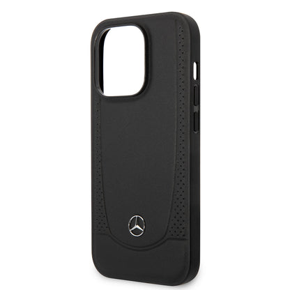 Apple iPhone 14 Pro Kılıf Mercedes Benz M-safe Şarj Özellikli Urban Deri Kapak Kırmızı