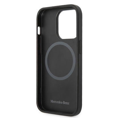 Apple iPhone 14 Pro Kılıf Mercedes Benz M-safe Şarj Özellikli Urban Deri Kapak Kırmızı