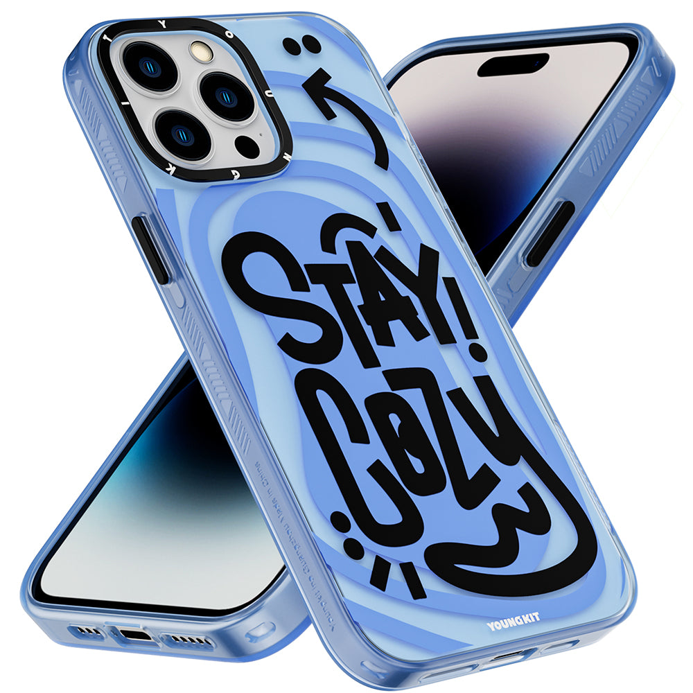 Apple iPhone 14 Pro Case Happy Mood Figure YoungKit Happy Mood Series Cover Green 