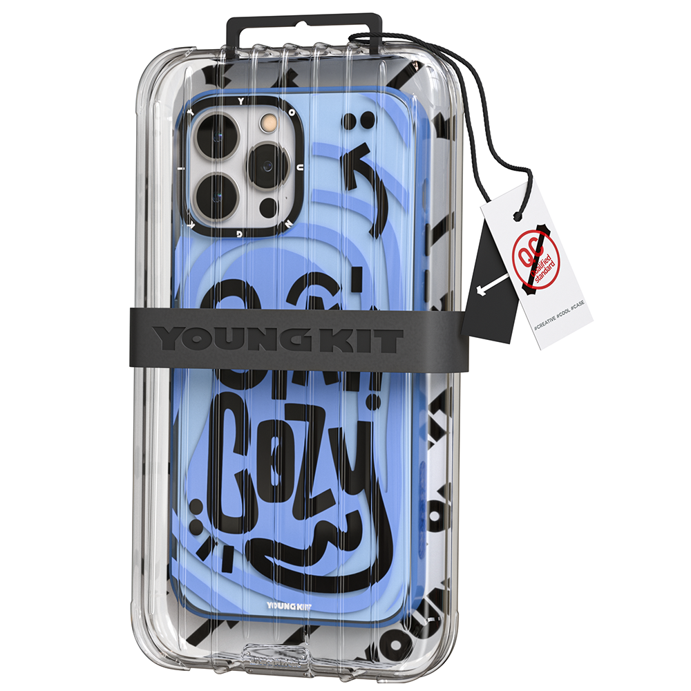 Apple iPhone 14 Pro Case Happy Mood Figure YoungKit Happy Mood Series Cover Water Green 