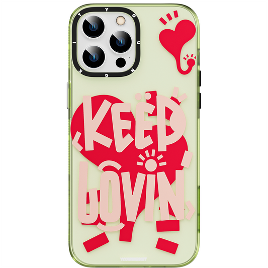 Apple iPhone 14 Pro Case Happy Mood Figure YoungKit Happy Mood Series Cover Water Green 