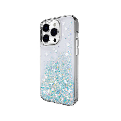 Apple iPhone 14 Pro Kılıf Parlayan Simli Şeffaf Lisanslı Switcheasy Starfield Kapak Mor