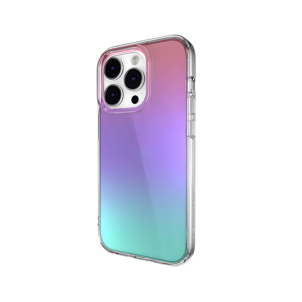 Apple iPhone 14 Pro Kılıf Renk Geçişli Kenarları Şeffaf Tasarımlı Lisanslı Switcheasy Crush Plus Kapak Starlight