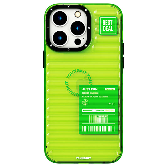 Apple iPhone 14 Pro Case Transparent Colorful Design YoungKit Fluorite Series Cover Green 