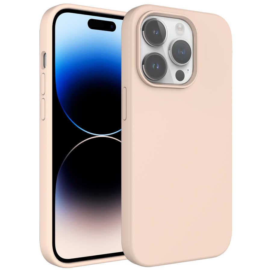 Apple iPhone 14 Pro Kılıf Sıvı Teknolojili Silinebilir Sert Zore Kivi Kapak
