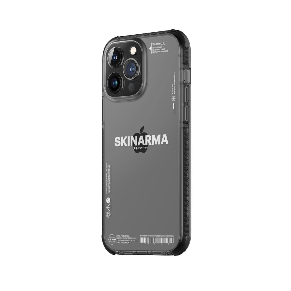 Apple iPhone 14 Pro Case SkinArma Transparent Airbag Design Iron Cover Black 