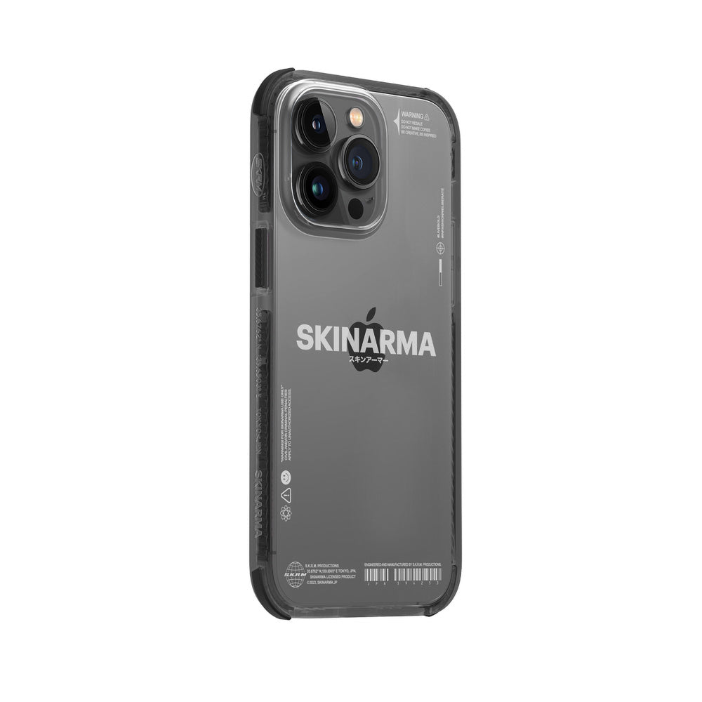 Apple iPhone 14 Pro Case SkinArma Transparent Airbag Design Iron Cover Black 