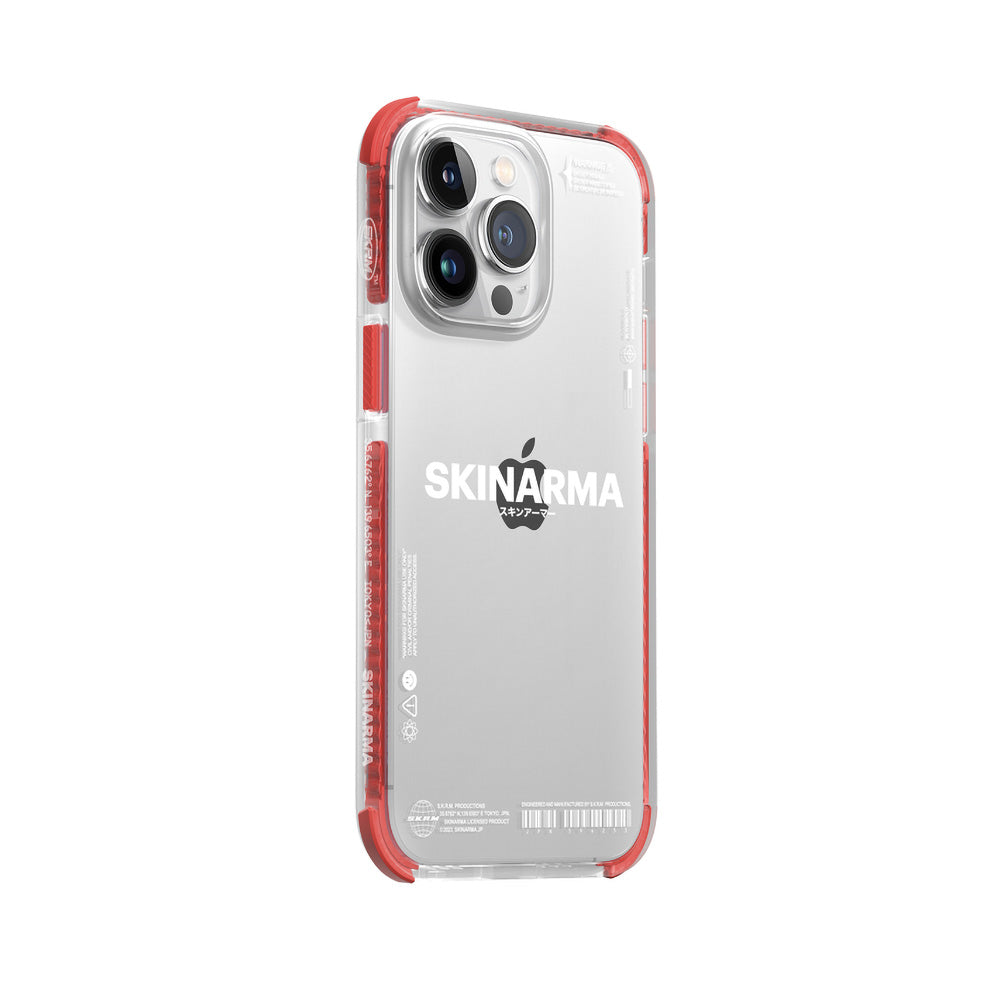 Apple iPhone 14 Pro Case SkinArma Transparent Airbag Design Iron Cover Red 
