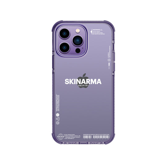 Apple iPhone 14 Pro Case SkinArma Transparent Airbag Design Iron Cover Purple 