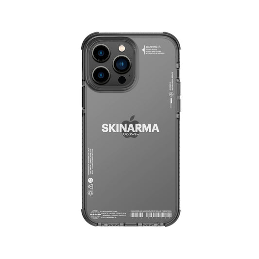Apple iPhone 14 Pro Case SkinArma Transparent Airbag Design Iron Cover Black 