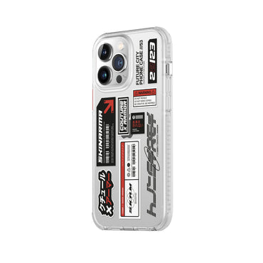 Apple iPhone 14 Pro Case SkinArma Transparent Patterned Airbag Design Taito Cover Colorless 