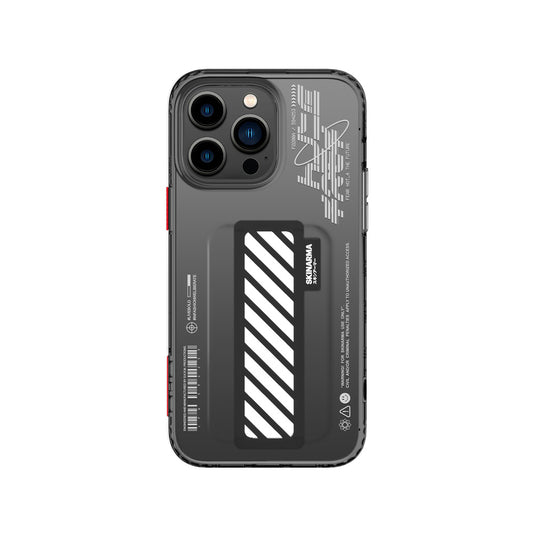 Apple iPhone 14 Pro Case SkinArma Transparent Patterned Kaze Cover Smoke 