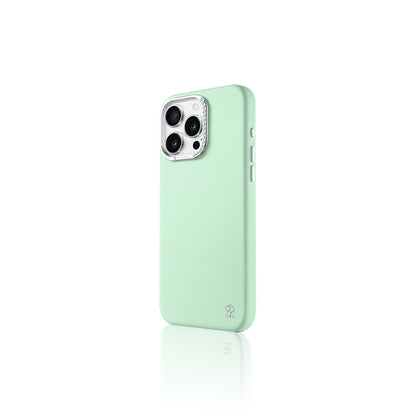 Apple iPhone 14 Pro Kılıf Suni Deri Tasarımlı Pynana Starry Serisi Kapak Yeşil
