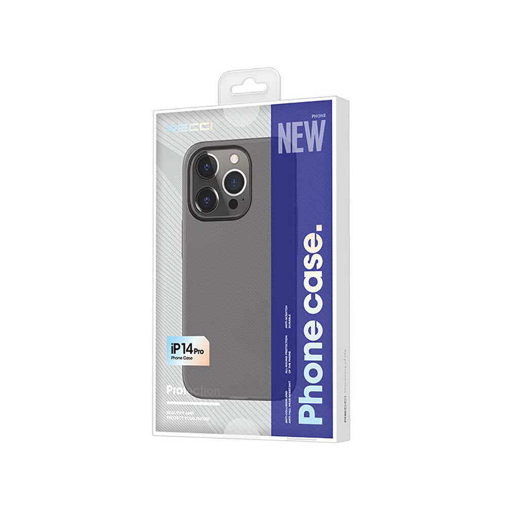 Apple iPhone 14 Pro Case Ultra Thin Matte PC Back Surface Recci Elite Series Cover Gray 