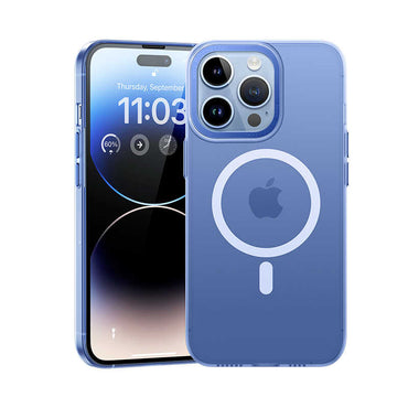 Apple iPhone 14 Pro Case Wireless Charging Supported Benks Magnetic Haze Cover Silver 