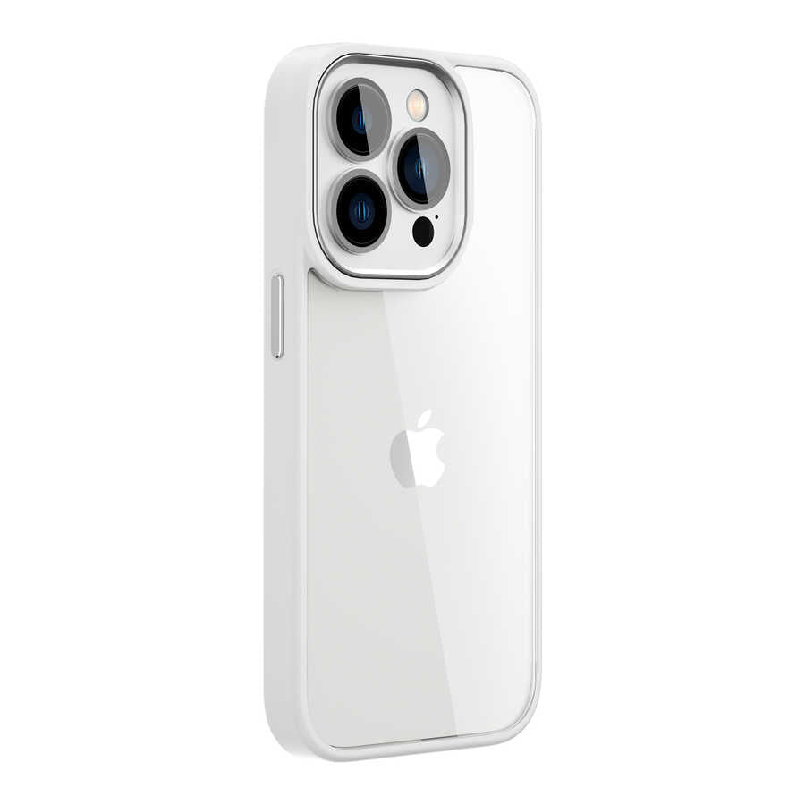 Apple iPhone 14 Pro Case Wiwu VCC-104 Lens Protection Colored Edge Transparent Back Vivid Clear Cover Blue 