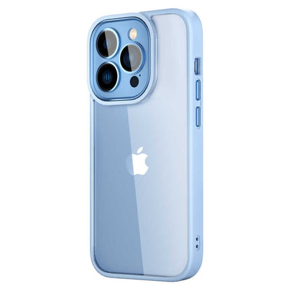 Apple iPhone 14 Pro Kılıf Wiwu VCC-104 Lens Korumalı Renkli Kenar Arkası Şeffaf Vivid Clear Kapak