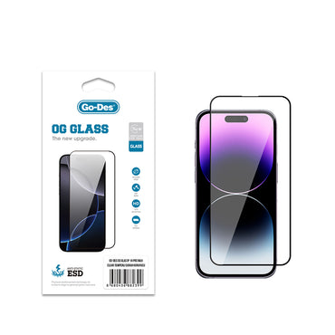 Apple iPhone 14 Pro Max Go Des OG Glass Antistatic Tempered Glass Screen Protector Transparent