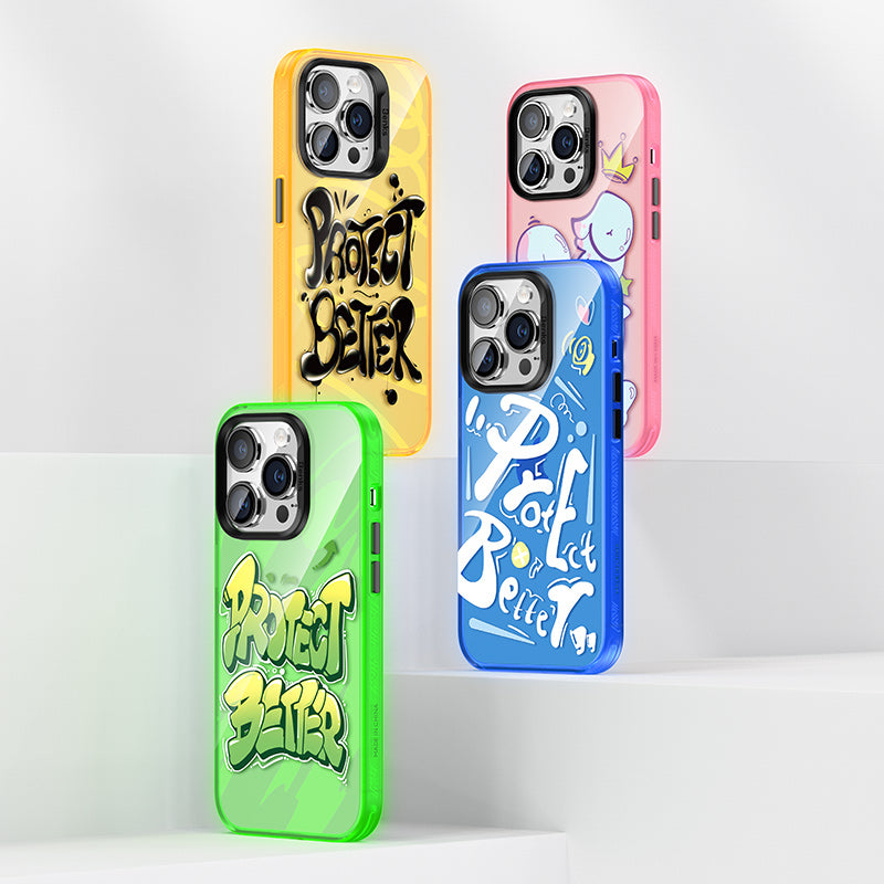 Apple iPhone 14 Pro Max Airbag TPU Text Themed Benks Dynamic New Cover Orange 