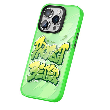 Apple iPhone 14 Pro Max Airbag TPU Text Themed Benks Dynamic New Cover Green 
