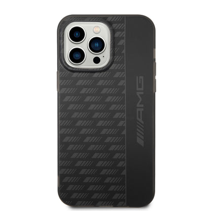 Apple iPhone 14 Pro Max Kılıf AMG Frosted Buzlu PC Karbon Dizayn Kapak Siyah