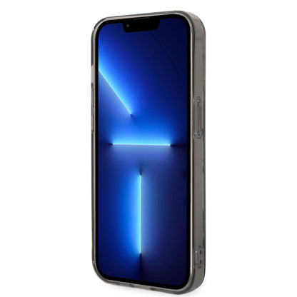 Apple iPhone 14 Pro Max Kılıf AMG Transparan Grafik Dizayn Kapak Siyah-Kırmızı