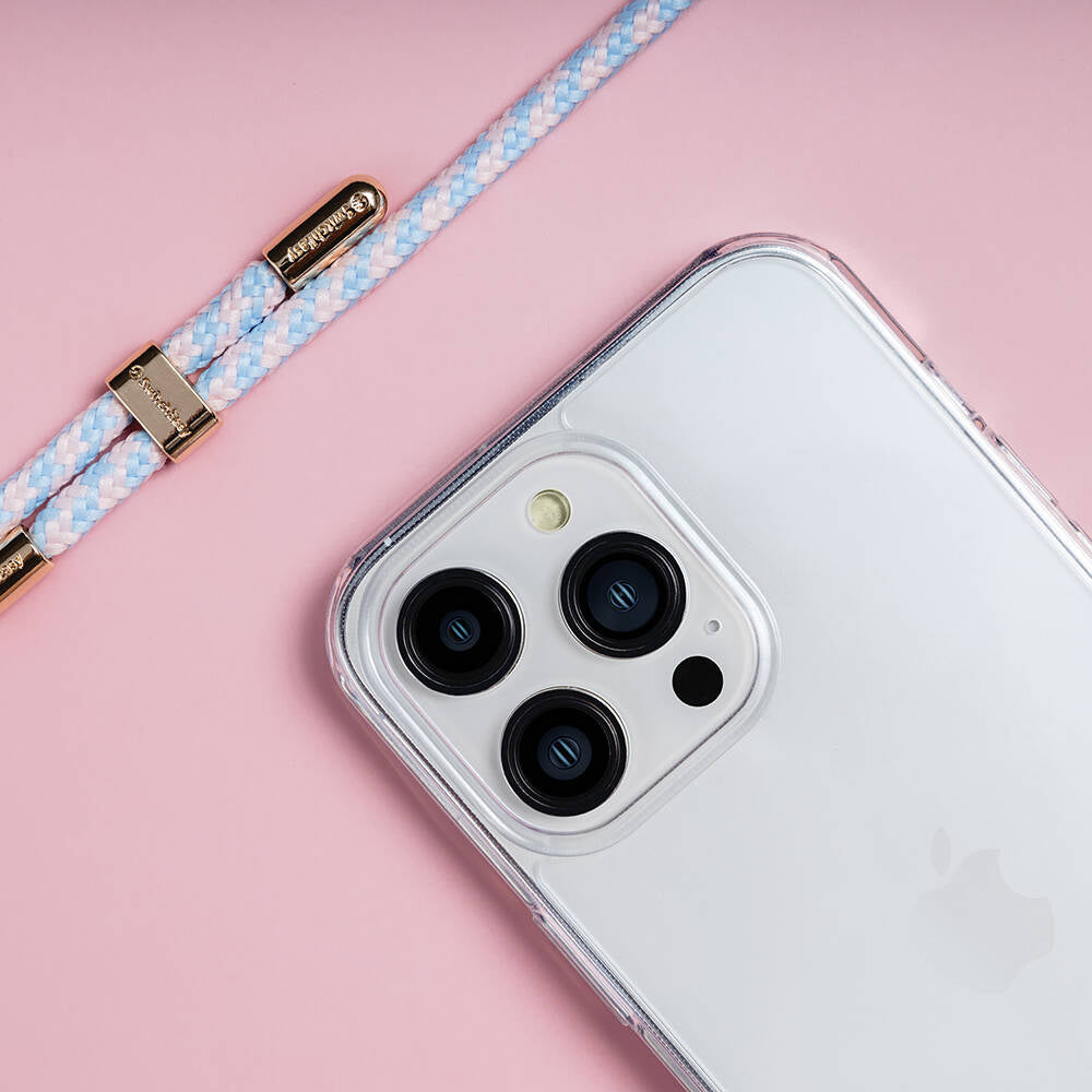 Apple iPhone 14 Pro Max Kılıf Boyun Askılı Şok Önleyicili Şeffaf Lisanslı Switcheasy Play Kapak Lacivert